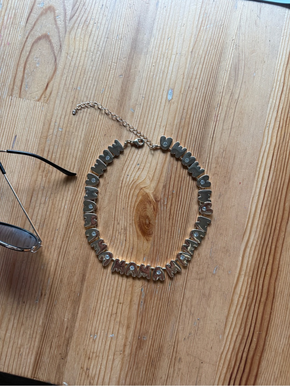 Anthropologie Gold Letter 'MAMA' Link Necklace